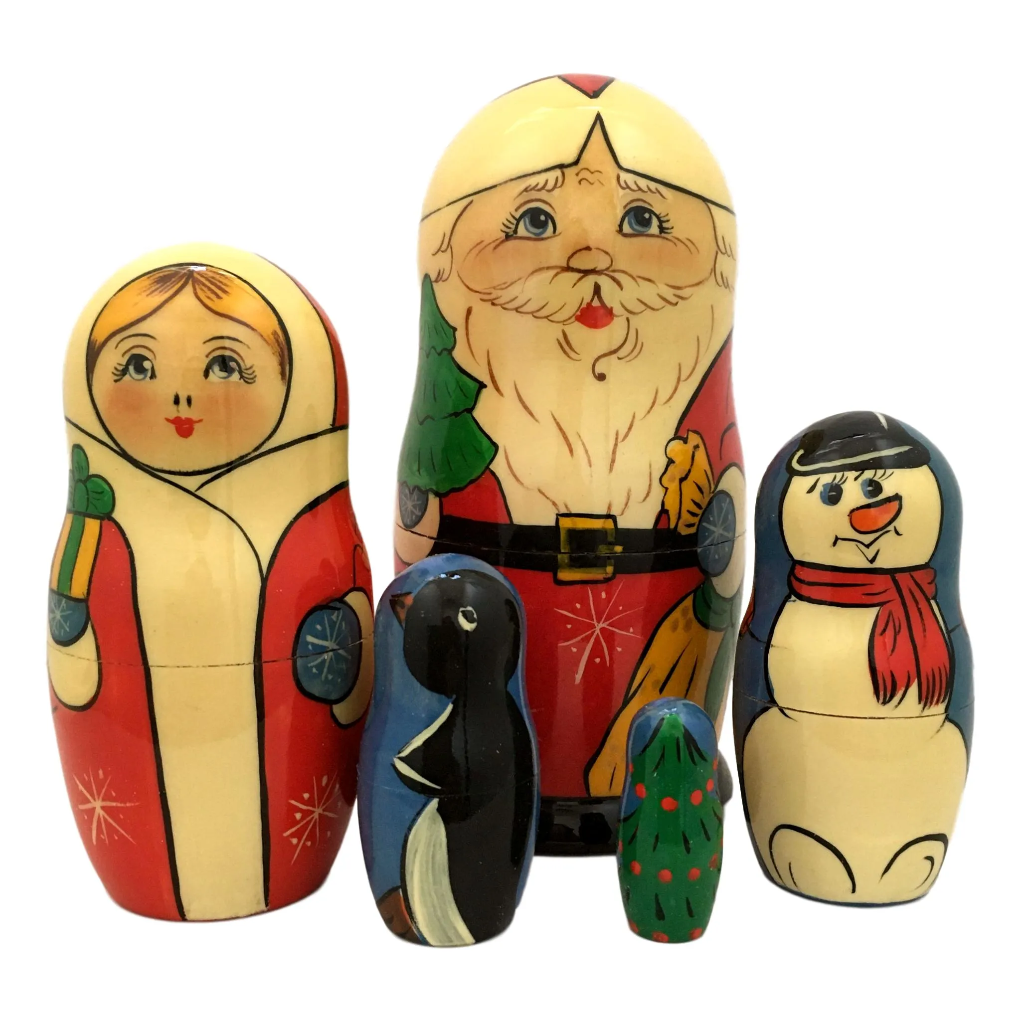 Russian Santa Matryoshka 7” Tall