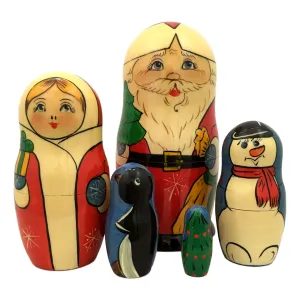 Russian Santa Matryoshka 7” Tall