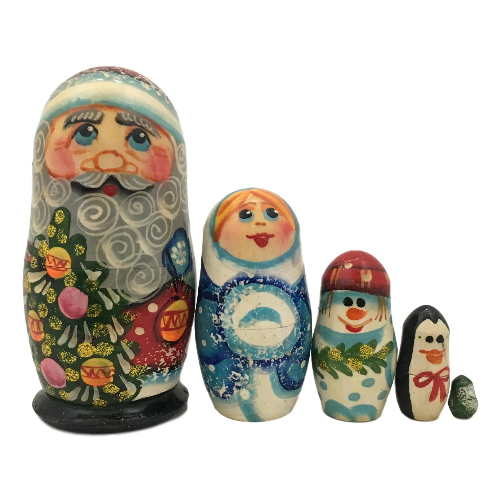 Russian Santa Nesting Dolls Small
