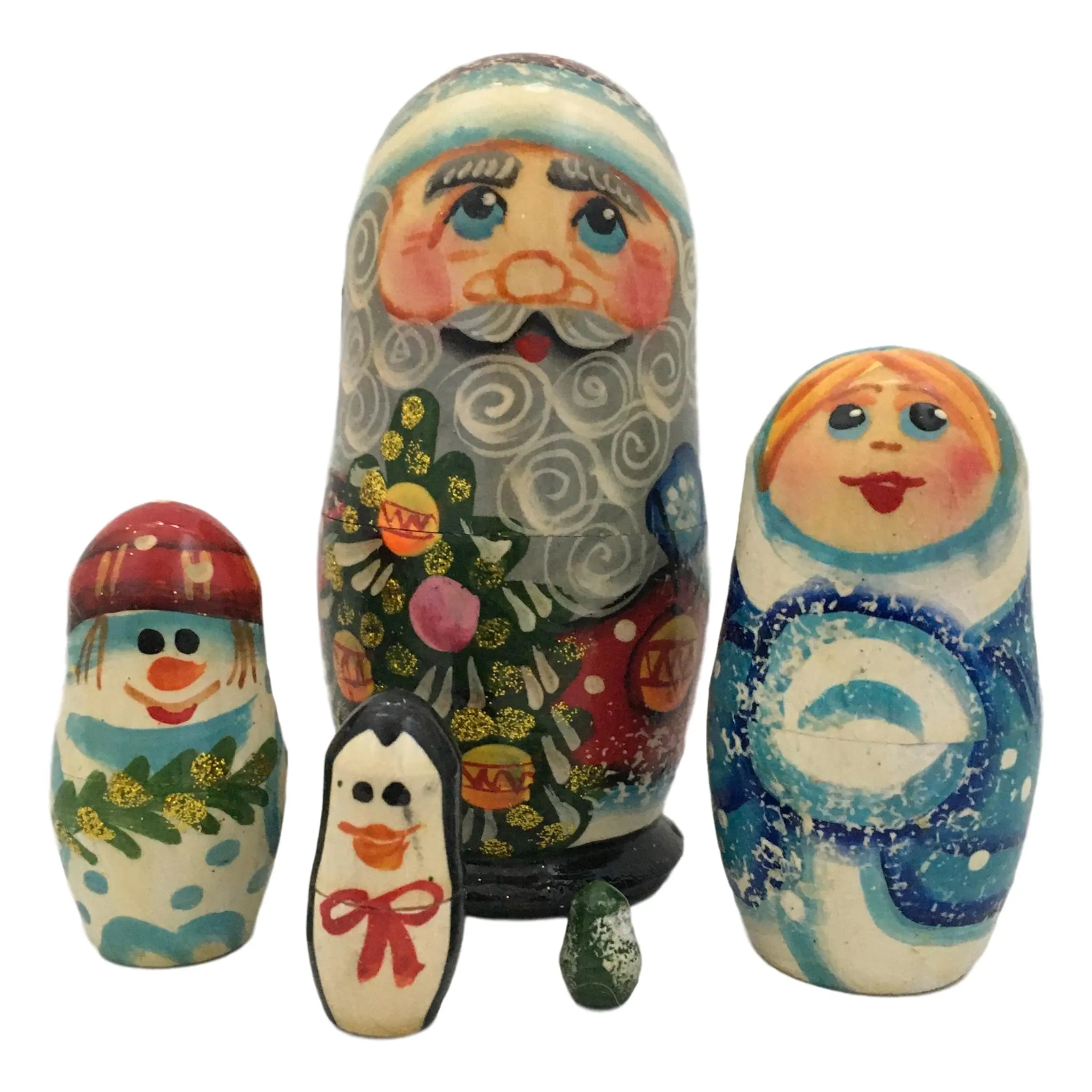 Russian Santa Nesting Dolls Small