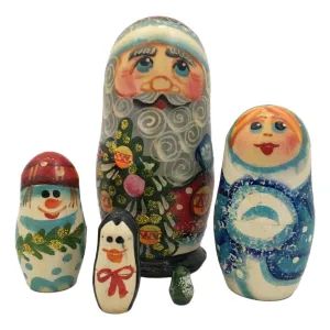Russian Santa Nesting Dolls Small
