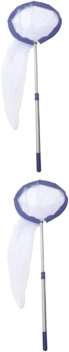 Safe Catching Releasing of Butterflies 2pcs Telescopic Butterfly Handle Comfortable ambivalent Mesh for Students Outdoor Exploration 