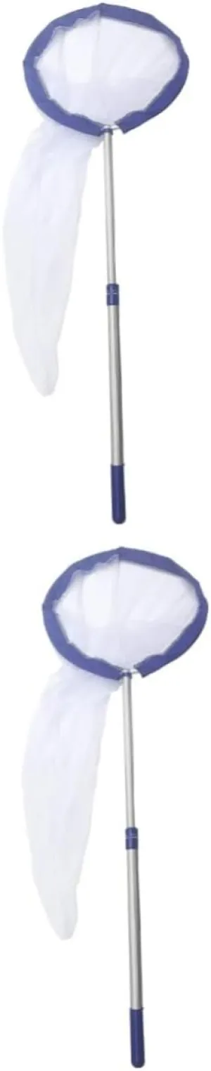 Safe Catching Releasing of Butterflies 2pcs Telescopic Butterfly Handle Comfortable ambivalent Mesh for Students Outdoor Exploration 