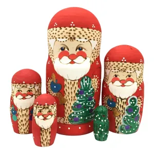 Santa Matryoshka Set of 5