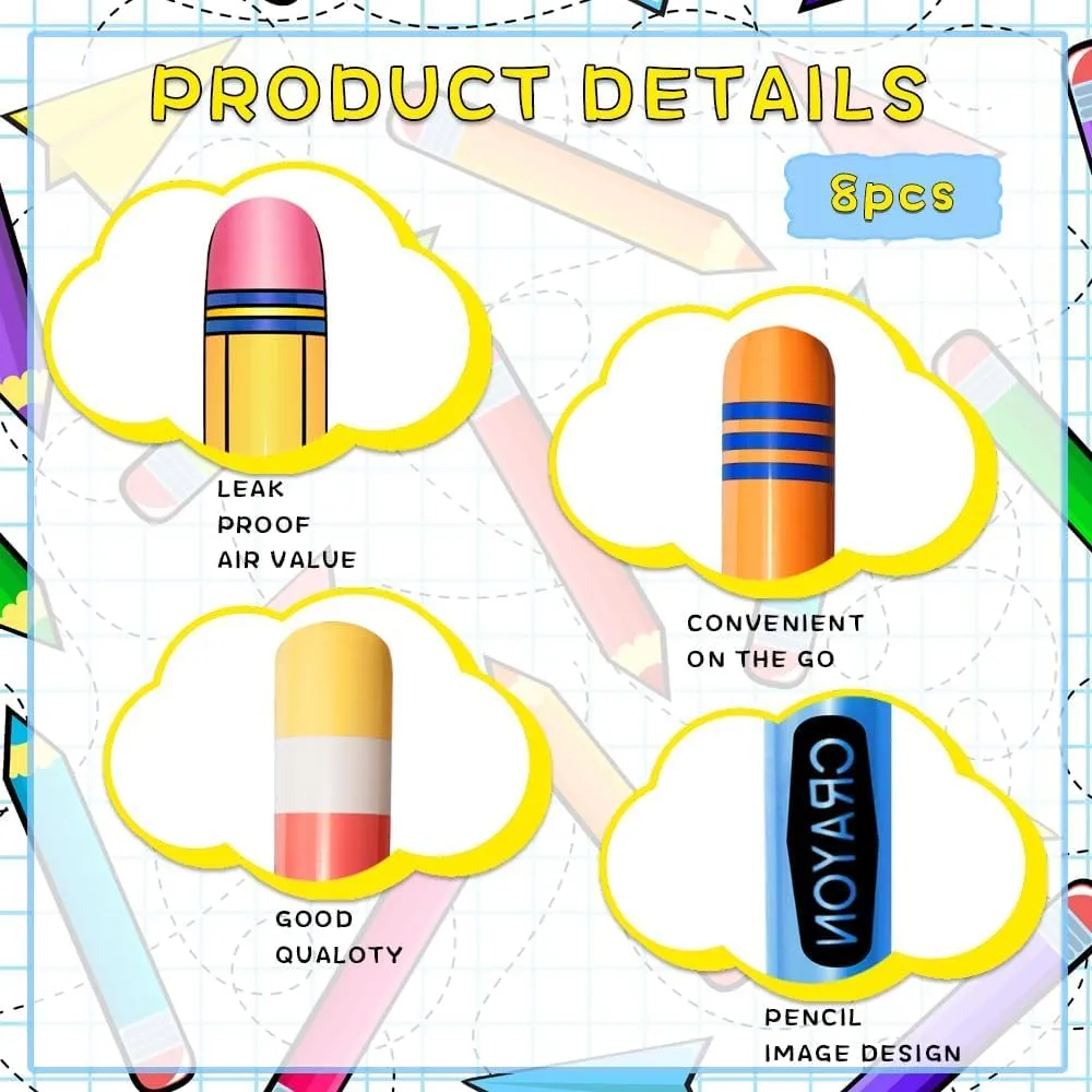 School Decoration for Classroom Playground Indoor Outdoor Birthday Party School Party Decoration 8 Pieces Inflatable Pencil Crayon Balloon Combo Set meeting seemingly unravel Rich Colours Back to School Party 