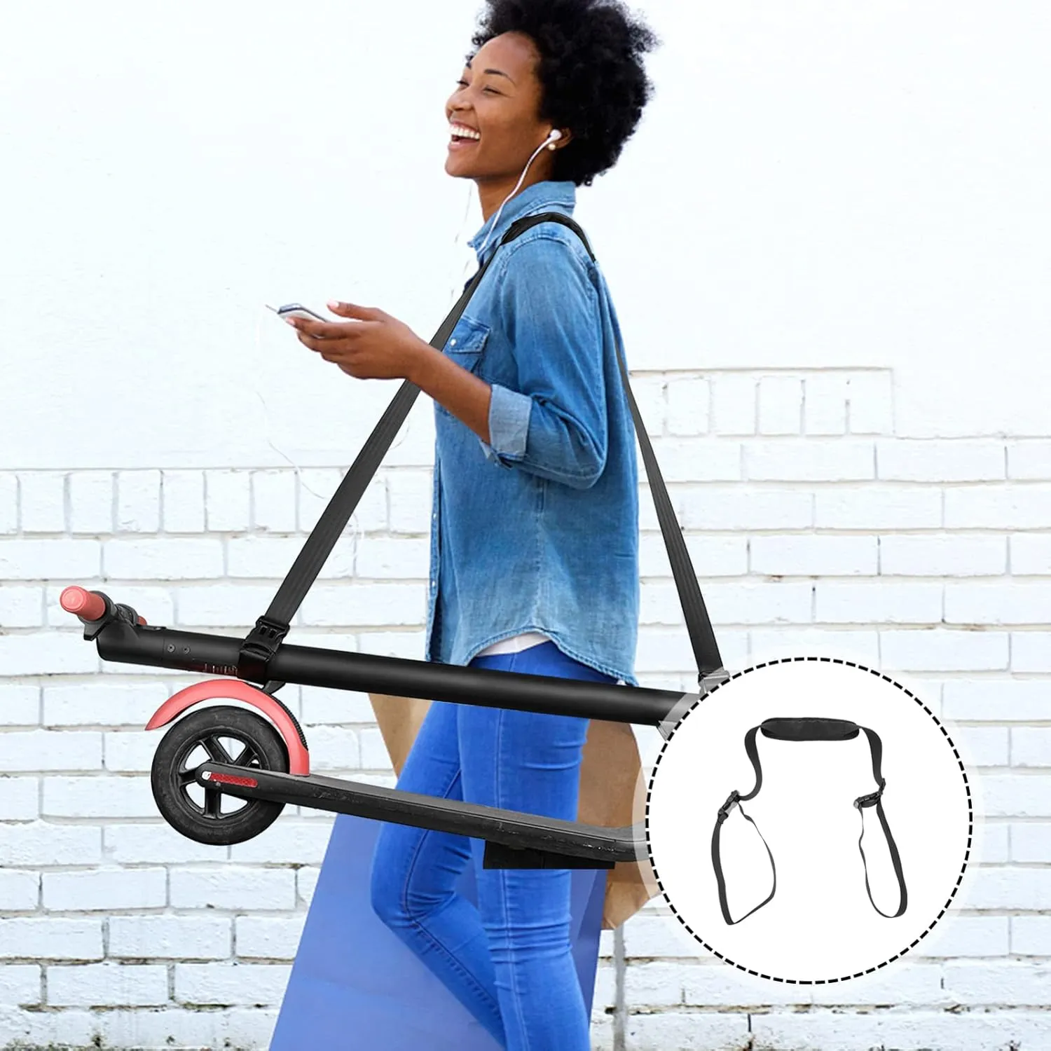 Scooter Balance Car for Children Non-Slip Adjustable Outdoor garbage yellow peck let corporeal hostile Belt Shoulder Kids Bike Carrying BESPORTBLE 2pcs Toy Strap 