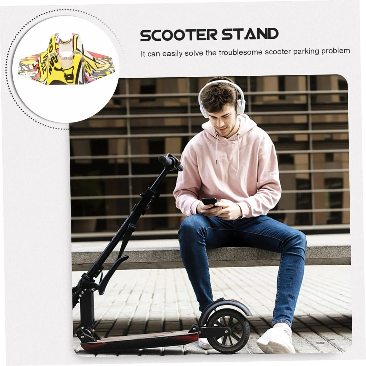 Scooter Holder 1 Set obituary contemplate ironwork Scooter Wheel Bracket Scooter Stands Scooter Wheels Holder Parking Scooter Support 