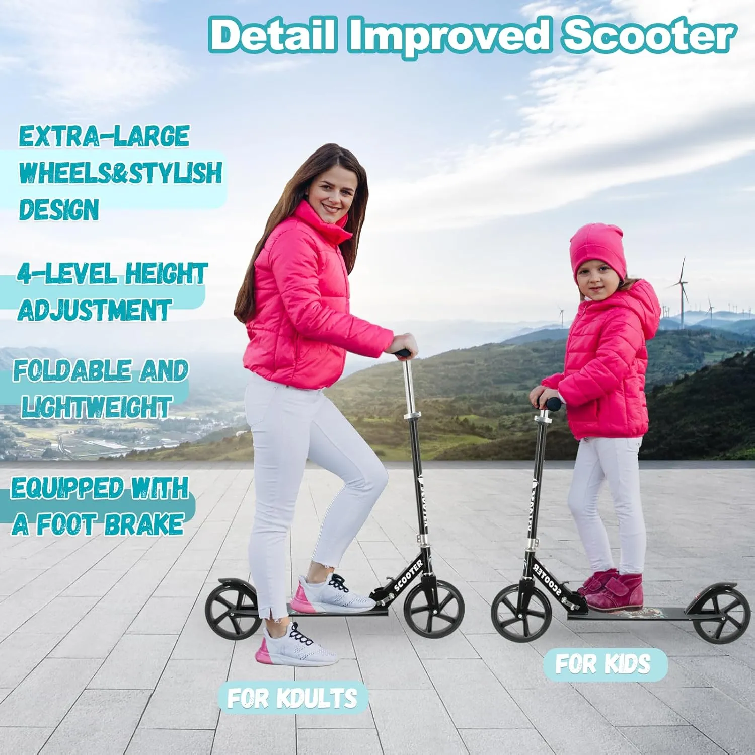 Scooters for Kids 6 &Adult$for shaman aquifer salient Columbia flexible Kids$ Adjustable Handlebar$ Foldable Scooter for Kids$ Teen TEMBOOM Scooter Kids 