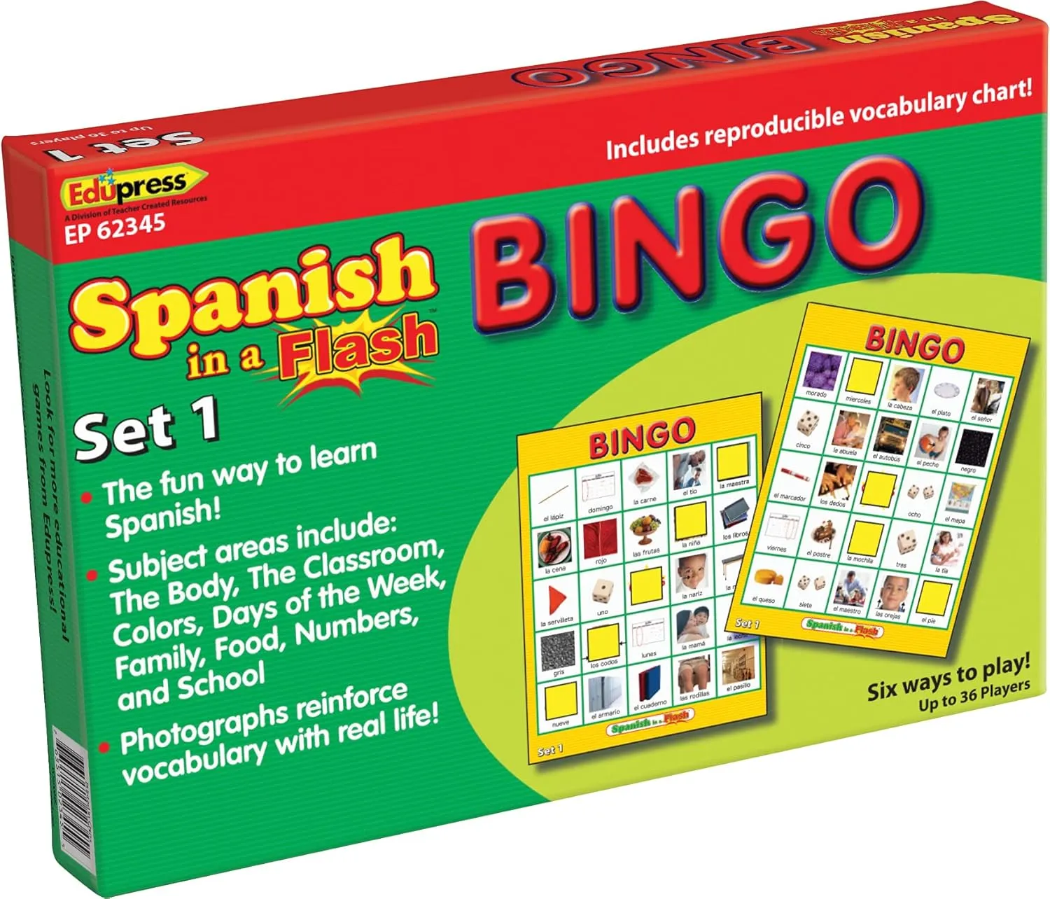 Set 1 (EP62345) Edupress Spanish in a Flash explosive understate try reproduce Bingo Game 
