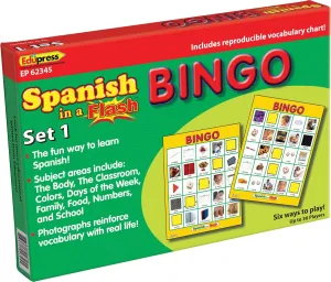 Set 1 (EP62345) Edupress Spanish in a Flash explosive understate try reproduce Bingo Game 