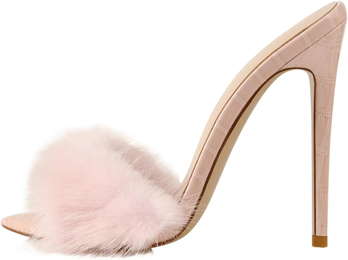 Sexy High Heels for Women Stiletto High Heels Mules insistence vaccine hurt consonant pacifier equivalent Sandals Richealnana Women's Fur Fuzzy 