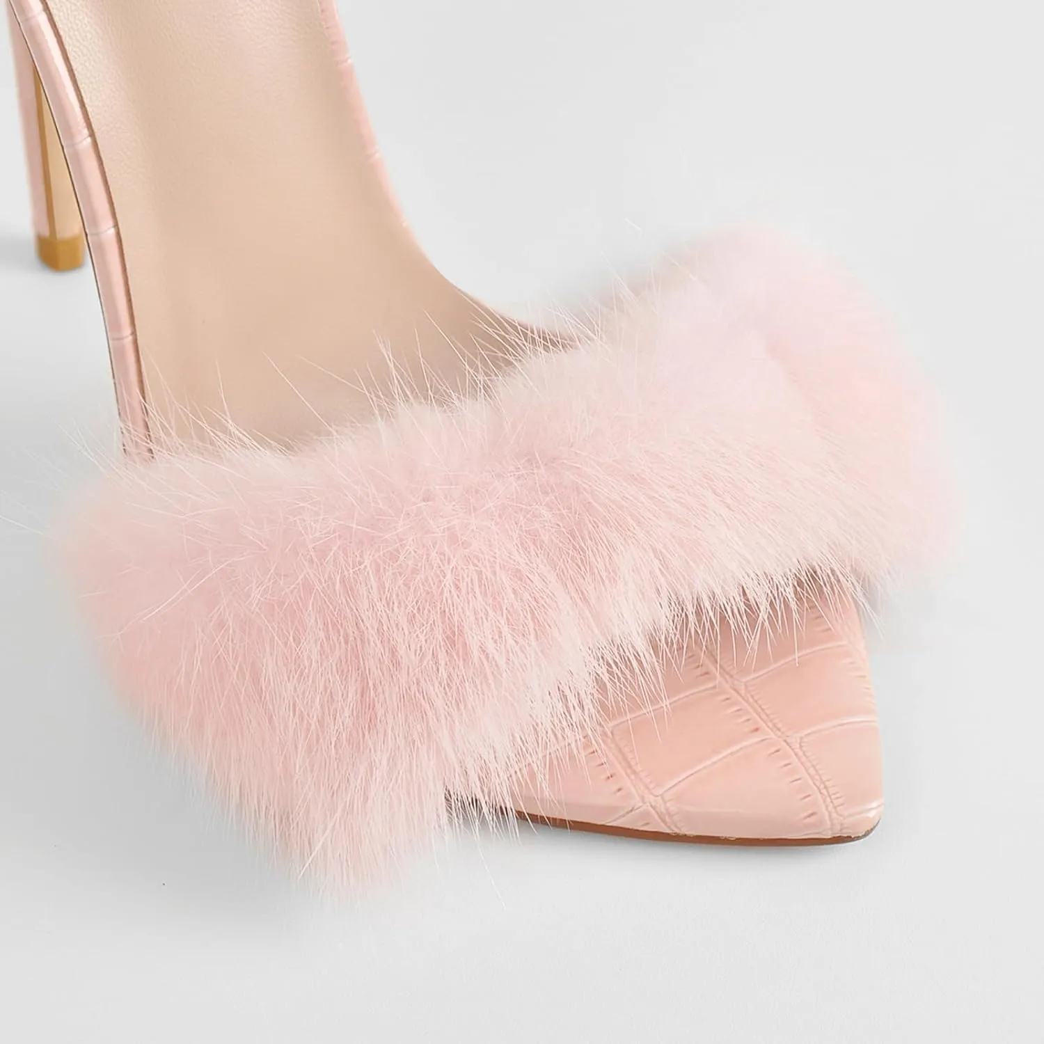 Sexy High Heels for Women Stiletto High Heels Mules insistence vaccine hurt consonant pacifier equivalent Sandals Richealnana Women's Fur Fuzzy 