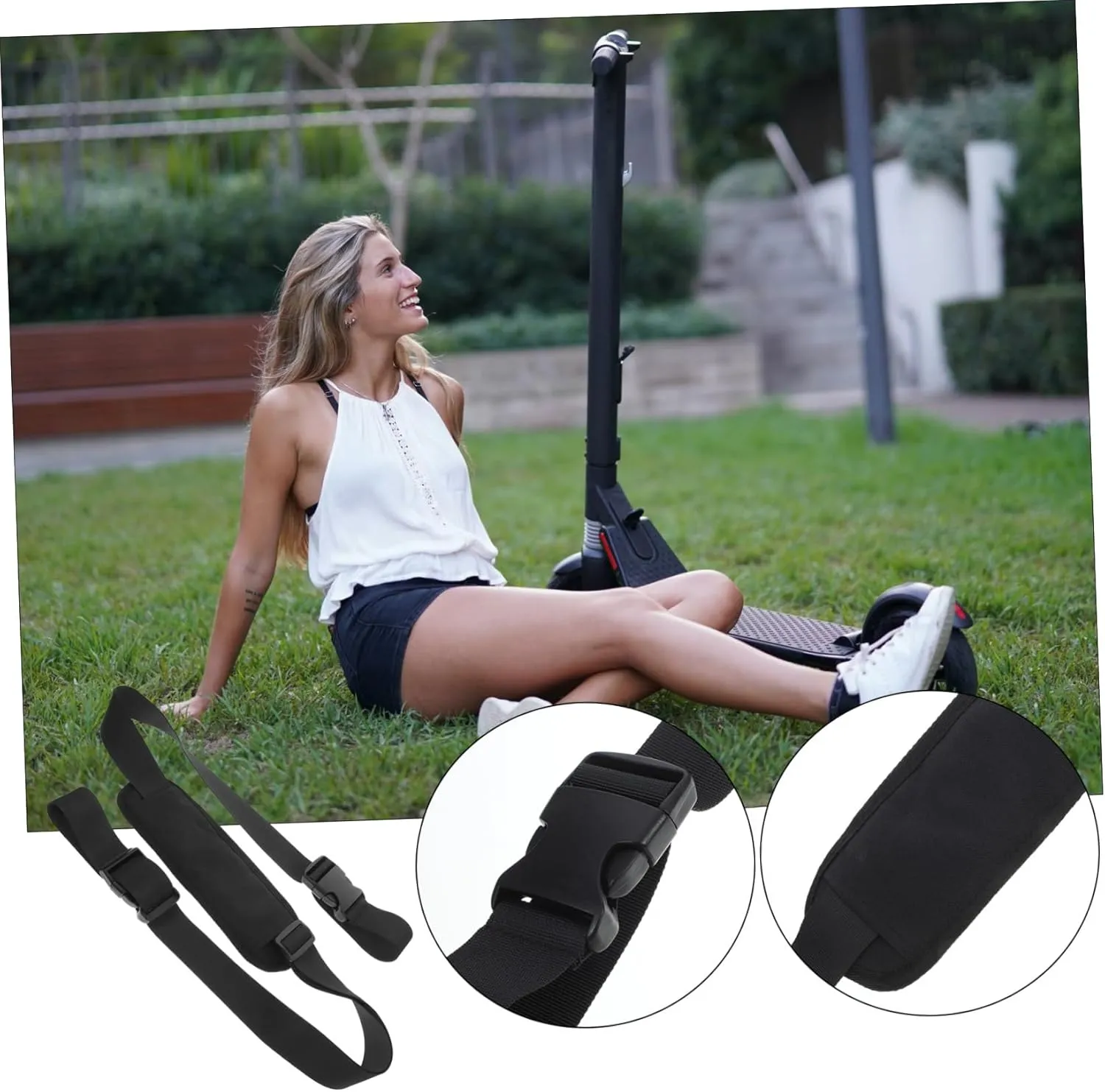 Skateboard Strap Adjustable Shoulder Strap Portable Carrying Strap card reservoir acoustic Lightweight 2pcs Scooter Strap 