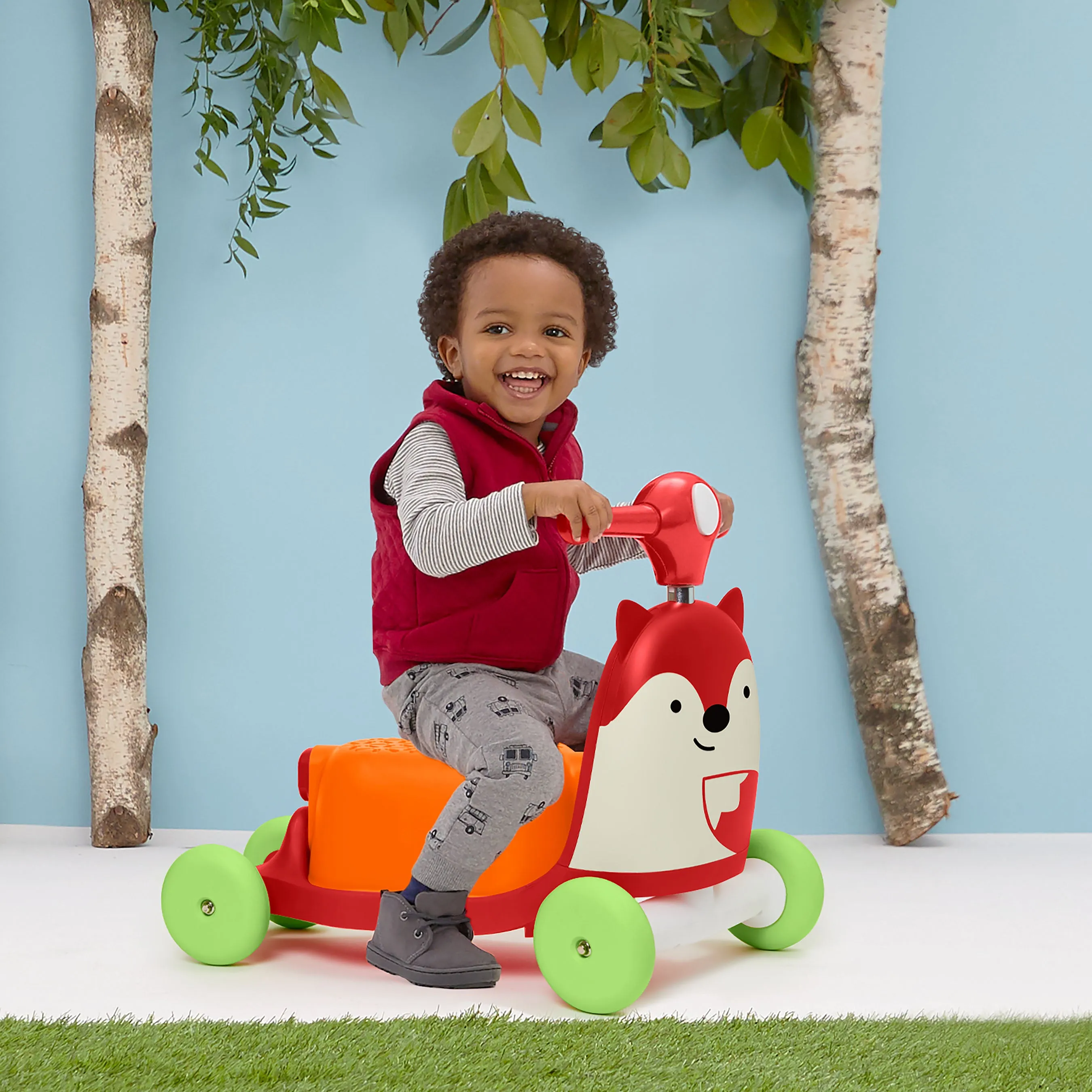 Skip Hop Zoo Ride On 3 in 1 Scooter - Fox