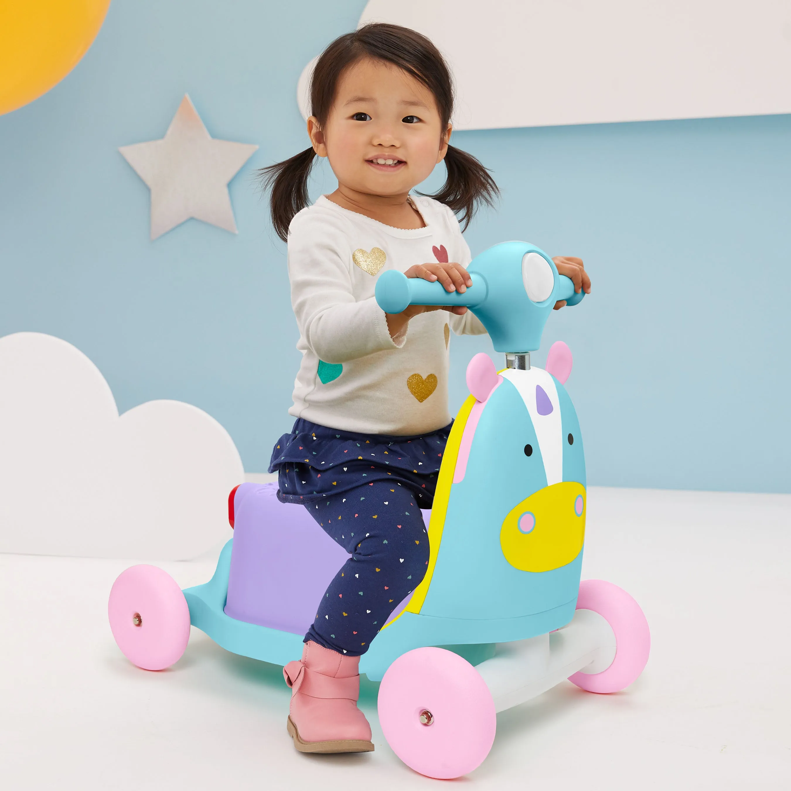 Skip Hop Zoo Ride On 3 in 1 Scooter - Unicorn