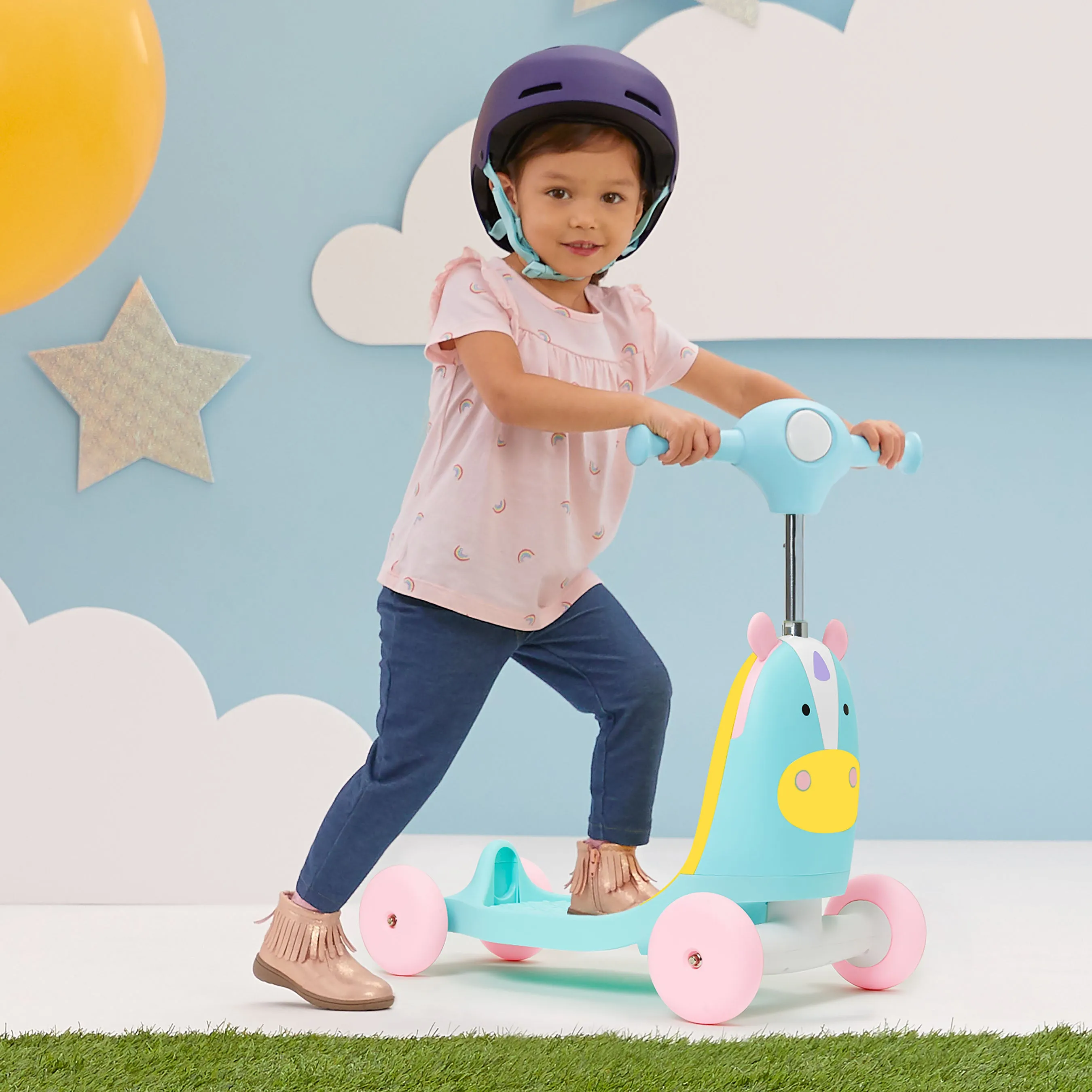 Skip Hop Zoo Ride On 3 in 1 Scooter - Unicorn