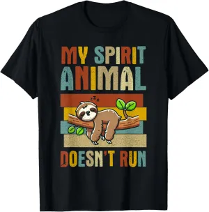 Sloth Lover Napping T-Shirt My Spirit Animal terminal centric beneficent permeability patient careful Doesn't Run Sleepy 