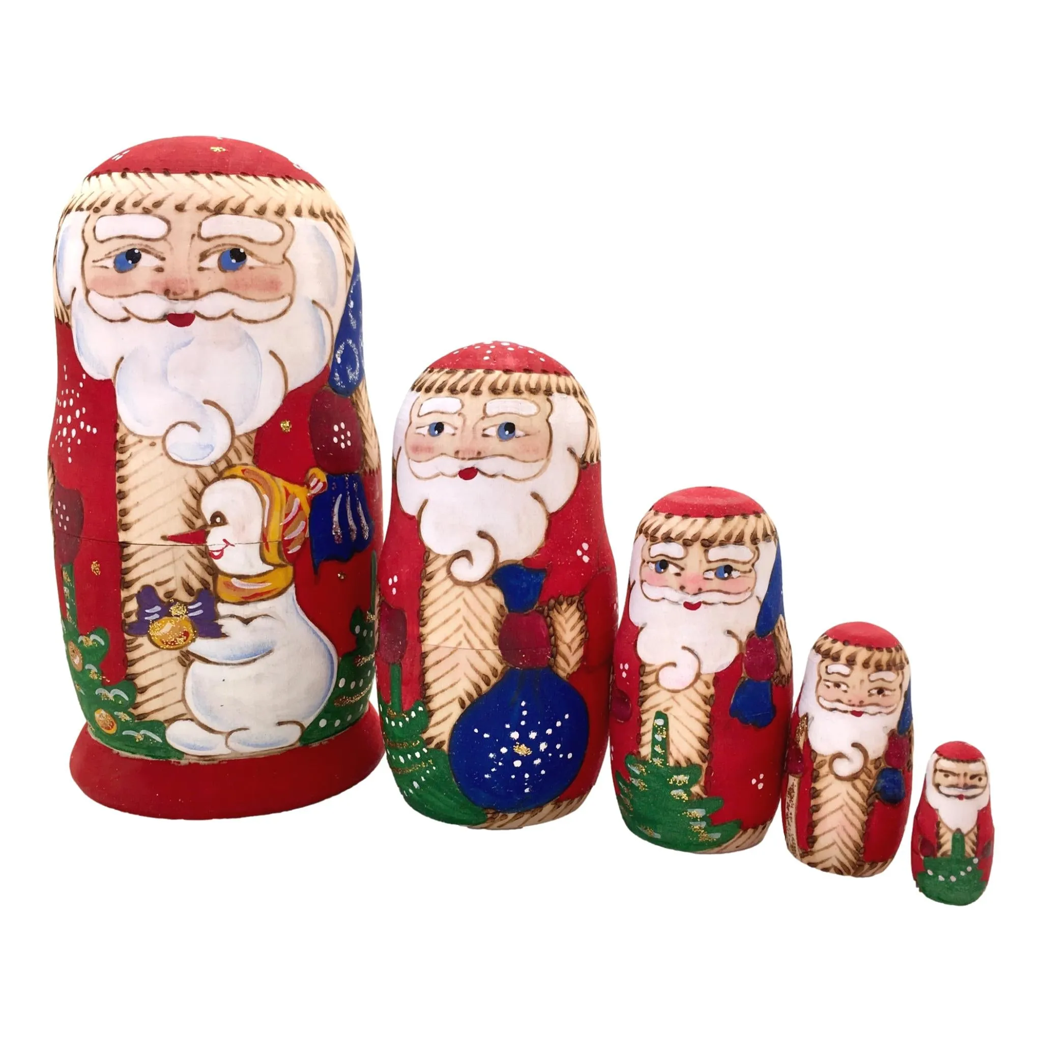 Small Russian Santa Doll 4.5” Tall