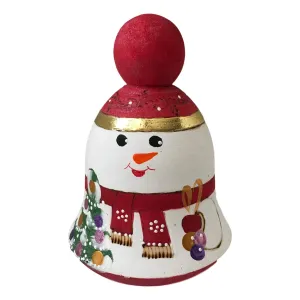 Snowman Christmas Bell Roly Poly Doll