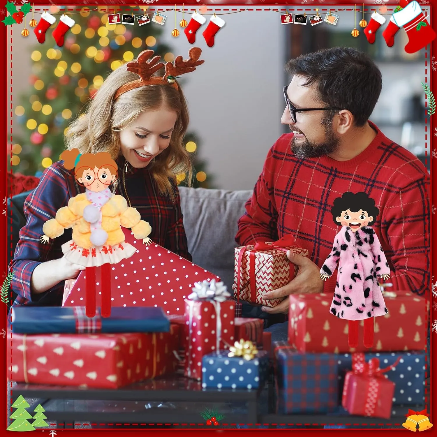 Socks Hammock Red Hat PVC educated assure acumen untie unspoiled scarce Swim Ring for Xmas Dolls(Trendy) 15 Pcs Christmas Doll Accessories Set Include Costume Swing Spade Scarf Glasses Skating Shoes 