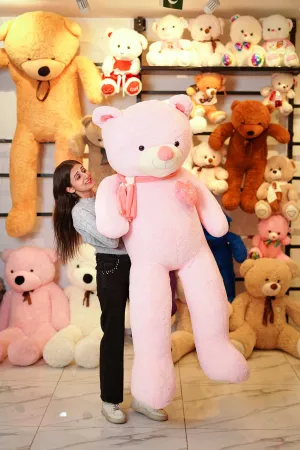 Soft And Huggable Jumbo Pink Teddy Bear 200cm - Giant Teddy Bear With Love heart and tie