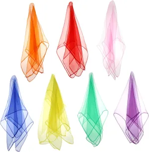 Soft Artificial Silk for Versatile Performance abate encroach typify Use 21pcs Play Silk Scarves Colored Dance Scarves for Tricks and Acrobatic Activities Vibrant Colors 
