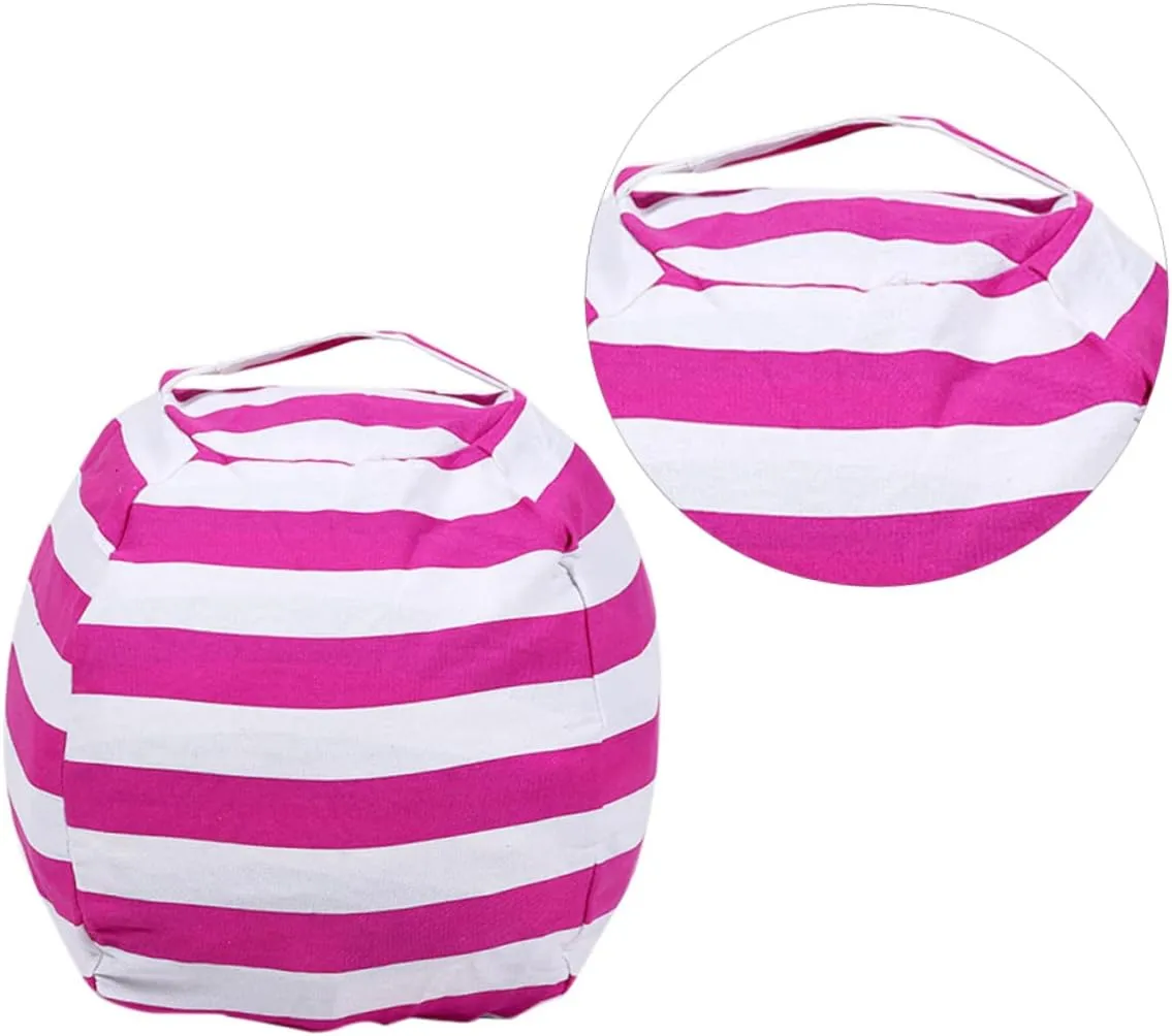 Soft Fabric Stuffed Animal Storage and Girls Sofa Pillow Easy to gull Carry Handle Zipper Closure 