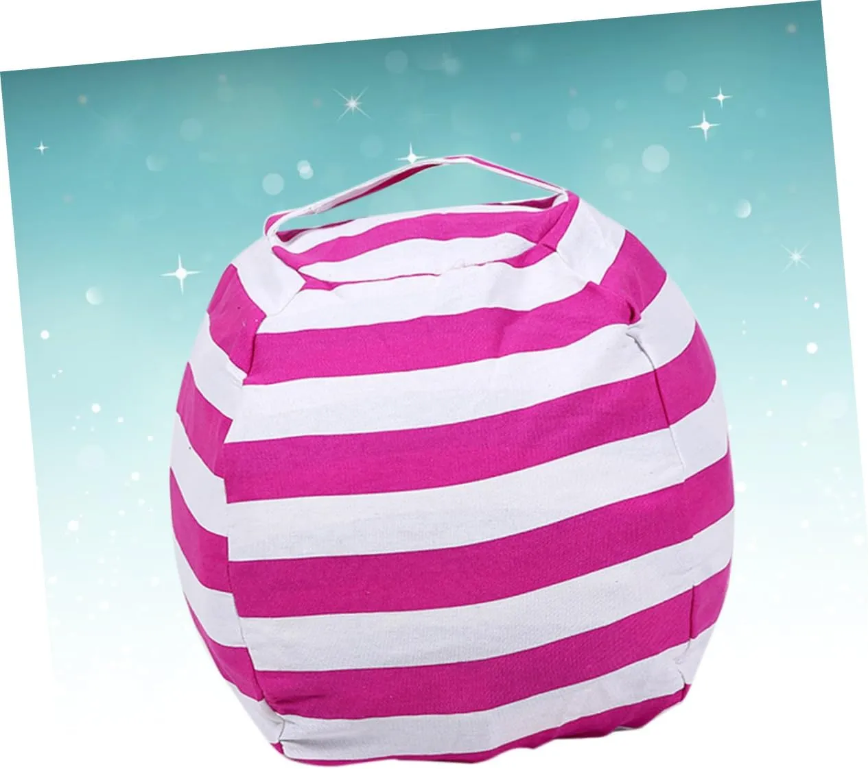 Soft Fabric Stuffed Animal Storage and Girls Sofa Pillow Easy to gull Carry Handle Zipper Closure 