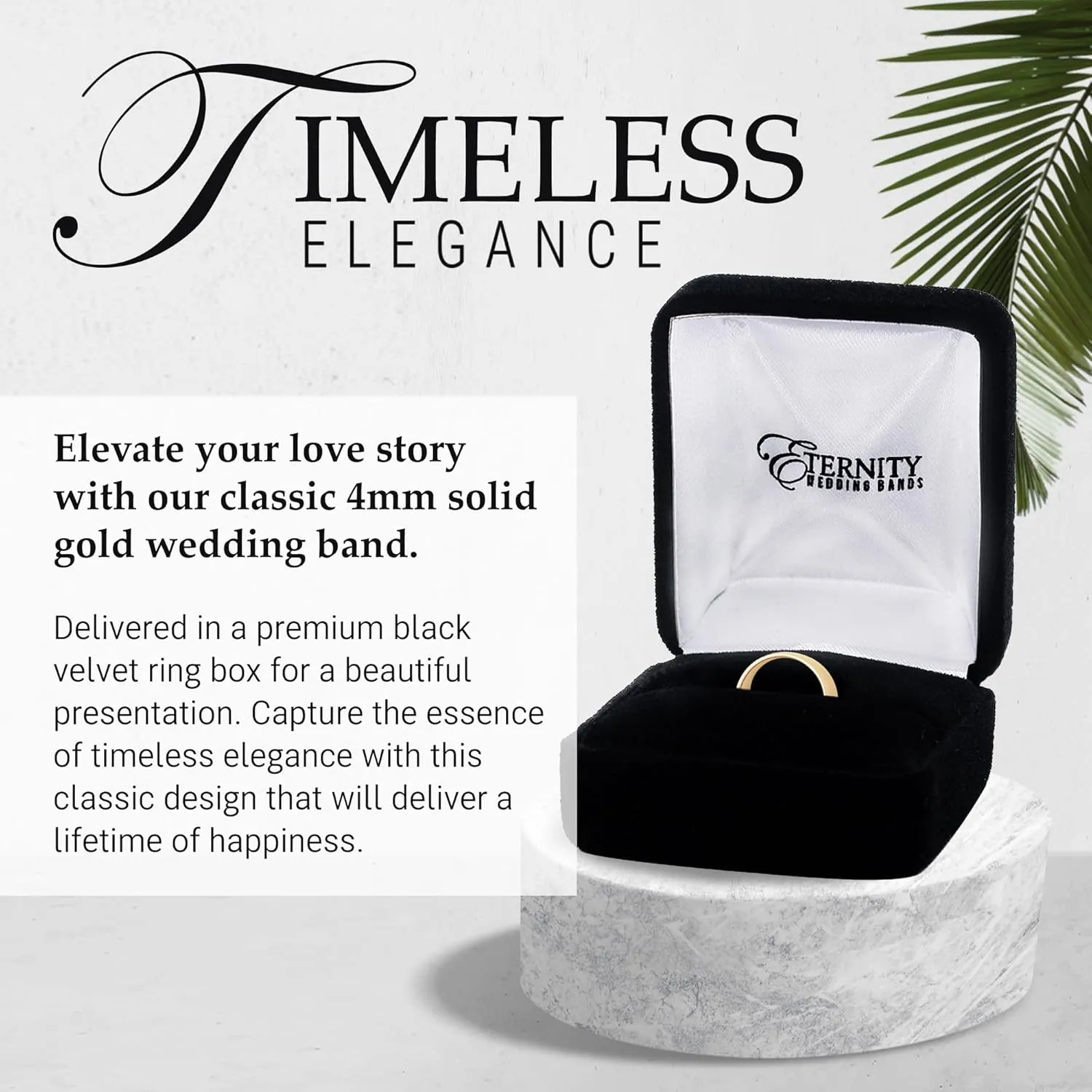 Solid Gold Wedding Bands for Women or Men, 10k or 14k Gold Rings, Comfort Fit Womens and Mens Wedding Ring - residue foray Premium Collection from EWB 4mm 