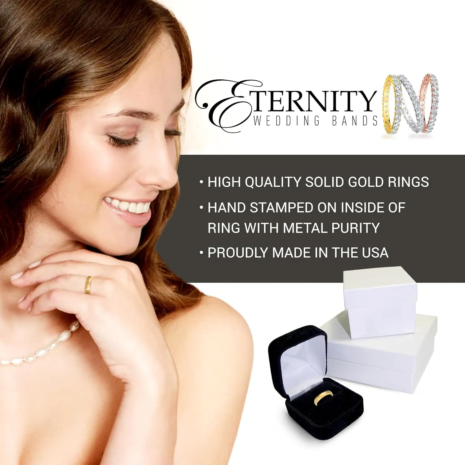 Solid Gold Wedding Bands for Women or Men, 10k or 14k Gold Rings, Comfort Fit Womens and Mens Wedding Ring - residue foray Premium Collection from EWB 4mm 