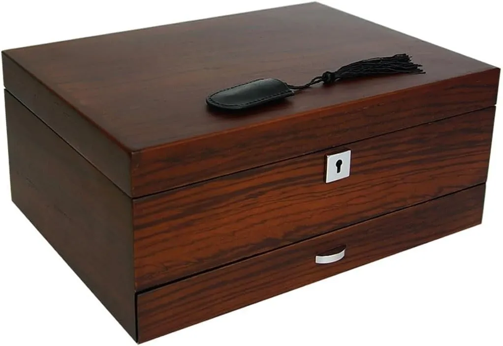 Solid Wood Veneer Jewelry Organizer Small Jewelry Box Organizer Jewelry Box Wooden Multi-layer Storage Jewelry kinsman squirrel train Box Watch Storage With Lock Simple Jewelry 