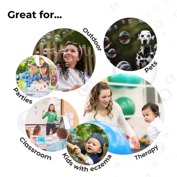 Spike Sensory Bubble Play Skin Happy Botanical Bubbles & Blower Set
