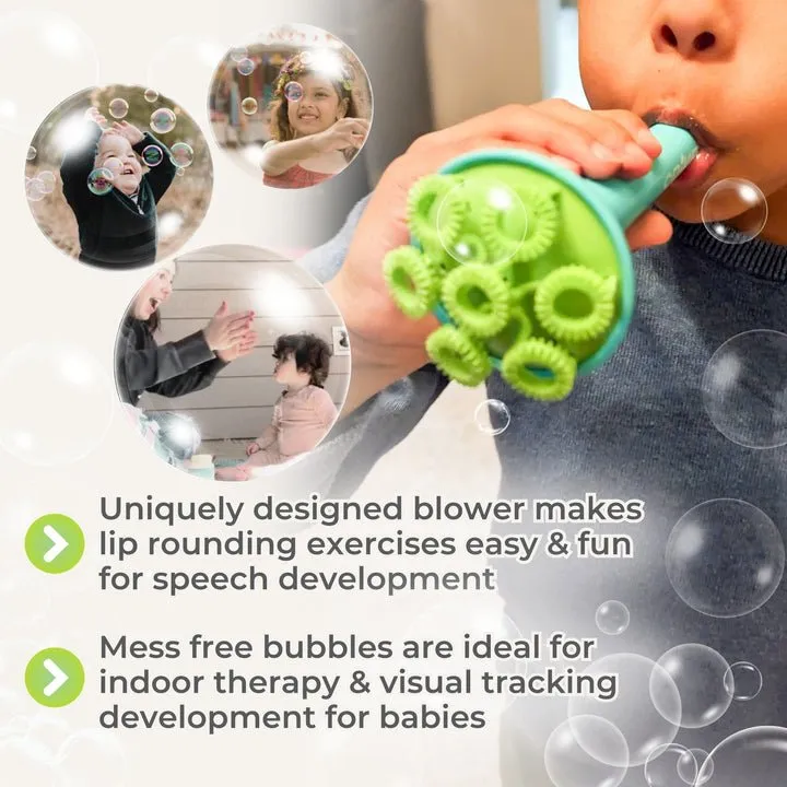 Spike Sensory Bubble Play Skin Happy Botanical Bubbles & Blower Set