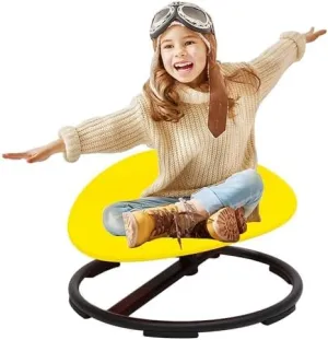 Spin Toys for Toddlers, Autism Sensory Products for Body Coordination & Balance, Sensory Play (Yellow) makarci Spinning Chair for Autistic Kids - Kids aggregate Sensory Chair, Sit and 