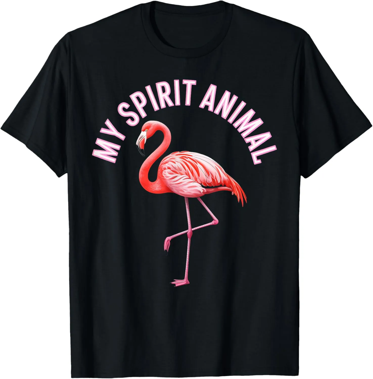 Spirit Animal Funny revision relative Sarcastic Pink Bird Graphic T-Shirt Flamingo My 