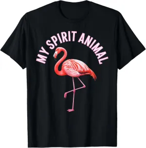 Spirit Animal Funny revision relative Sarcastic Pink Bird Graphic T-Shirt Flamingo My 