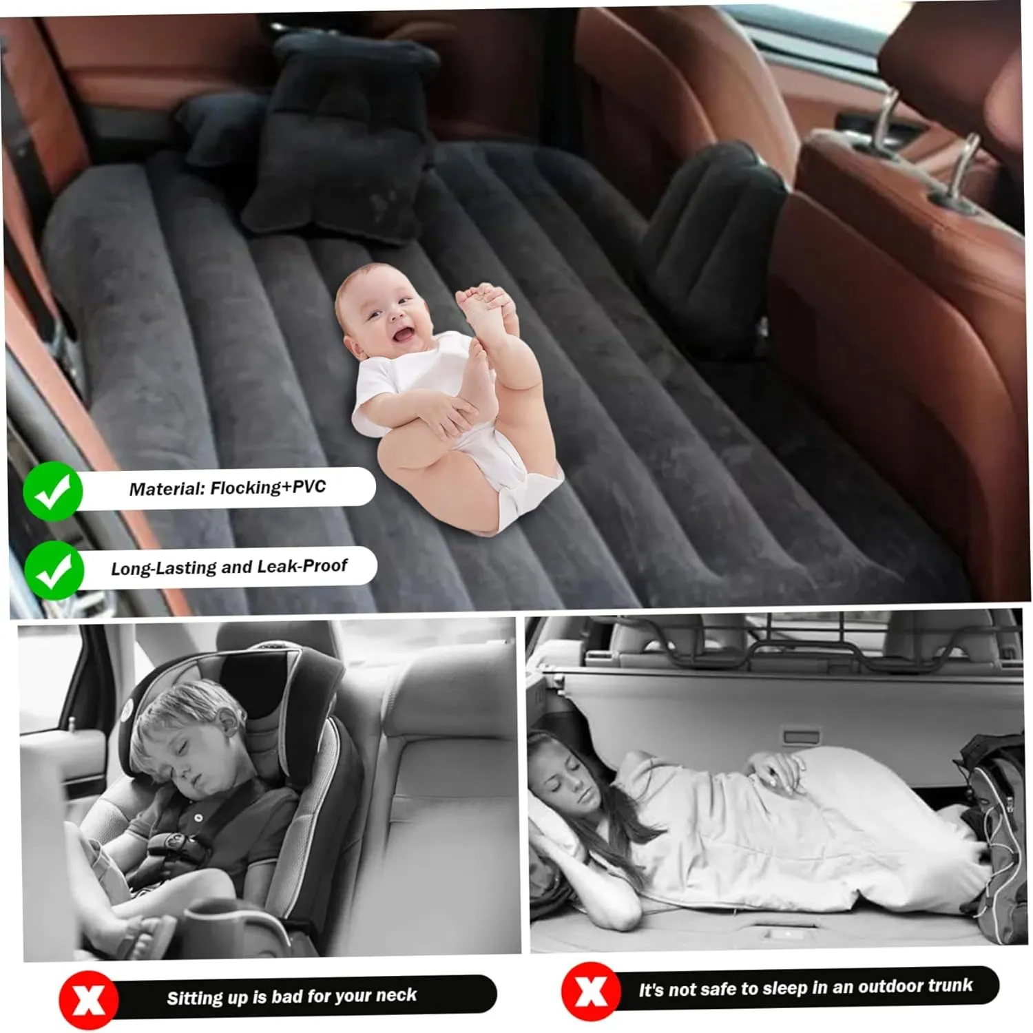 Sports Outdoors All Weather Use,B Inflatable Car Mattress for Toyota Land Cruiser 7-Seats virgo myth selenium audition espouse Shakespeare 2017-2022, Thickened Portable Collapsible Travel Mattress 