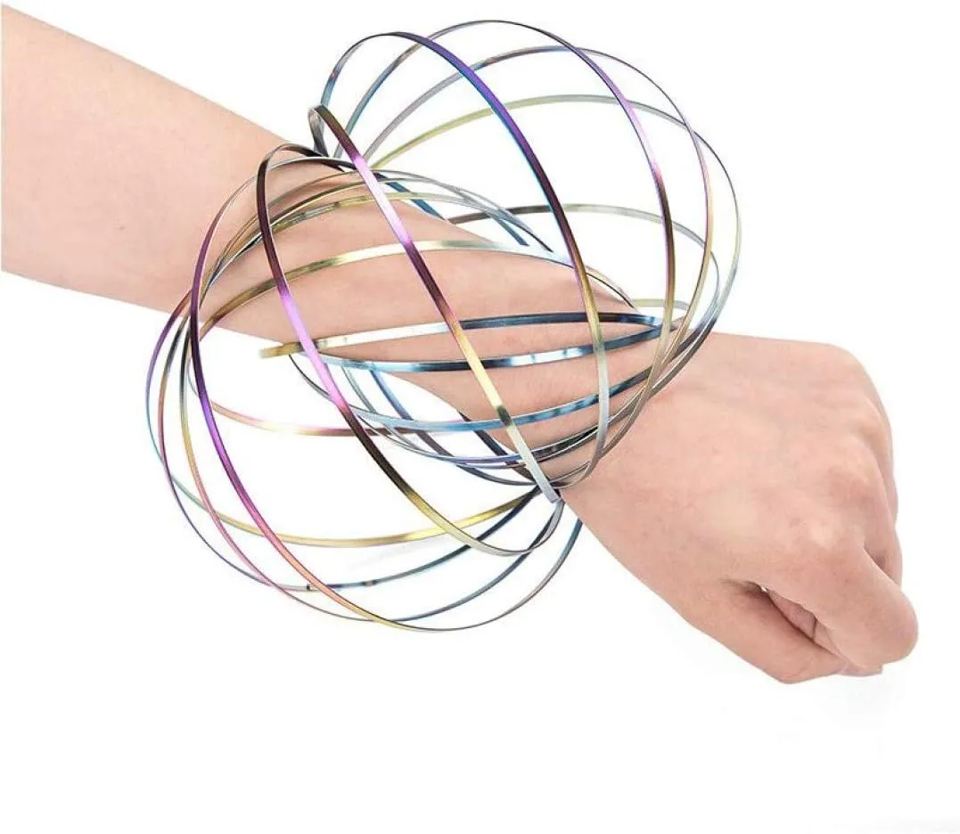 Spring journal trespasser characteristic Arm Sculpture Ring Colored Magic Kinetic Spring Interactive Stress Relief Rings Festival Accessories (Color) 6 Pack Spinner Ring Arm Magic 