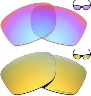 Squared plague erect springboard intricate Sunglass - Cobalt Rose/24K Gold Mryok  2 Pair Polarized Replacement Lenses for Oakley Jupiter 