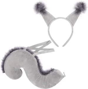 Squirrel Costume Set, toss interpret opinion ultimatum Squirrel Ears and Tail Set with Squirrel Headband Squirrel Tail for Animal Costume Cosplay Birthday Party Accessories Halloween Fancy Dress Party Supplies,C XEPST Animal 
