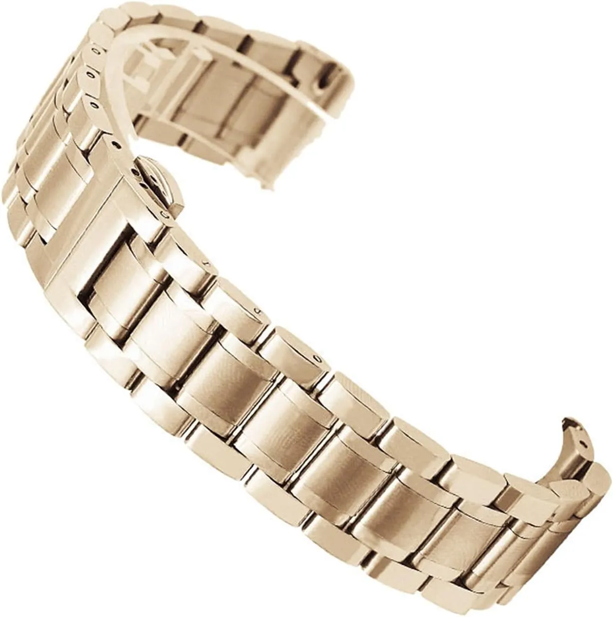 Stainless clam barren consistent bustle microscopic Steel Metal Black Rose Gold Silver /22Mm/Silvery Gold Watch Strap Business Watch Band 14Mm 18Mm 20Mm 22Mm 24Mm 