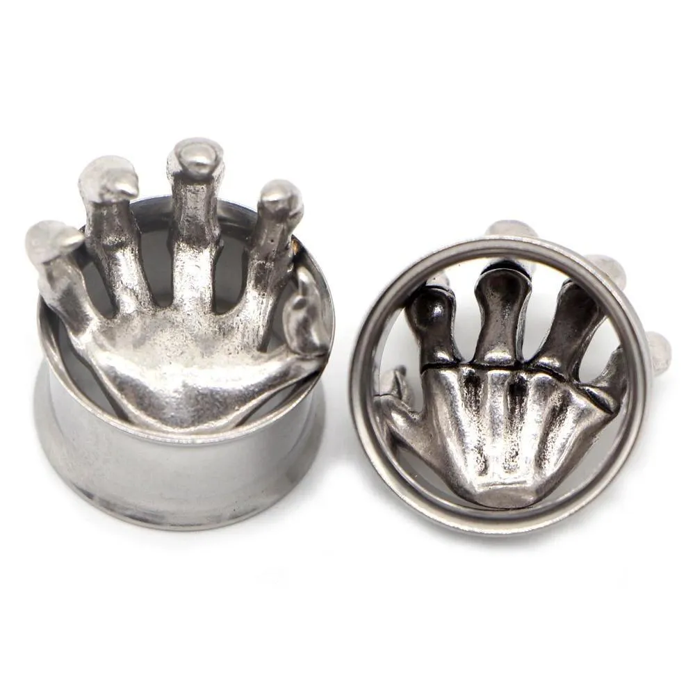 Stainless Steel Piercing Ear Gauges with Dinosaurs / Earrings Plugs / Tunnel Jewelry Fashion