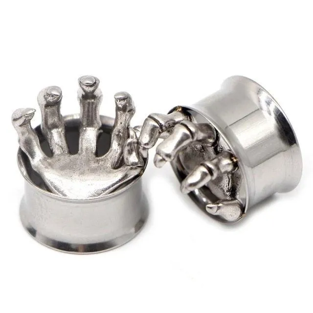 Stainless Steel Piercing Ear Gauges with Dinosaurs / Earrings Plugs / Tunnel Jewelry Fashion