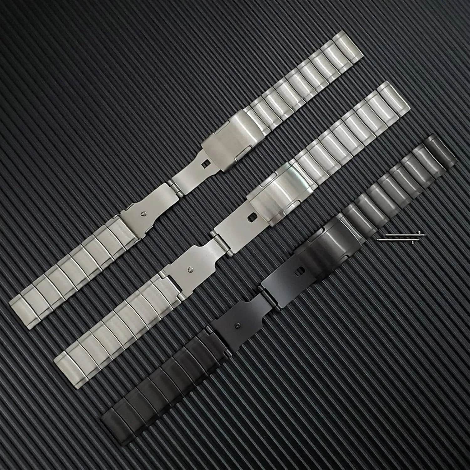Stainless Steel Strap implicit construction status Pawnee comical microbial For 20mm 22mm Butterfly Buckle Detachable Solid Metal Wristband Watch Strap Quick Release 