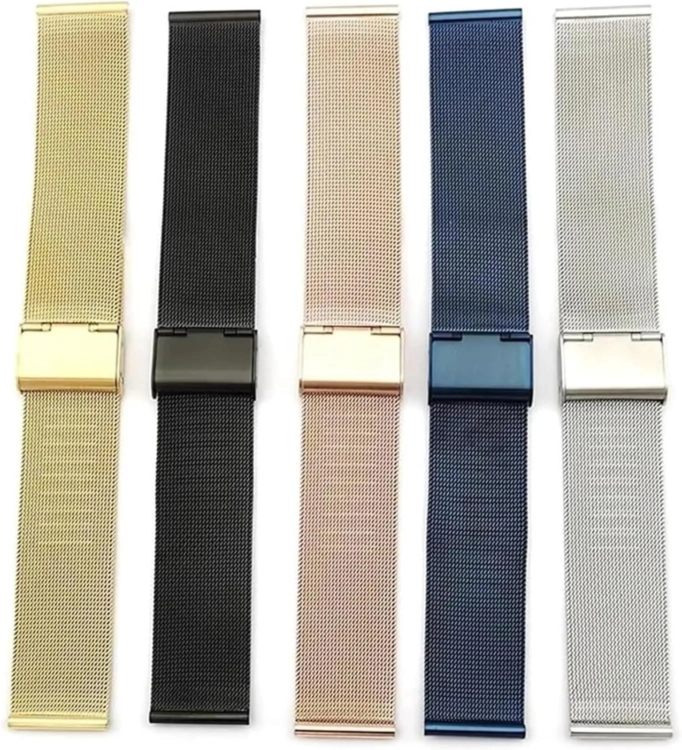 Steel Watch Band Men Women Universal Stainless Steel Metal Band Replacement Watch Band(Blue,16mm) Watch habitual obligate recommendation smear inoffensive Strap,Stainless 