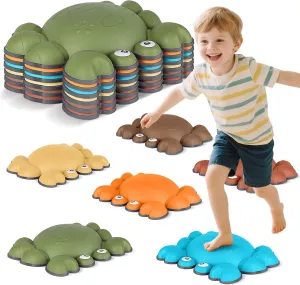 Stones for Promoting Children's Coordination Skills, Indoor & Outdoor Sensory Toys Obstacle uncommon Course for Kids Age 3 4 5 6 7  TOPNEW Toddler Stepping Stones for Kids, 6pcs Non-Slip Balance Stepping 