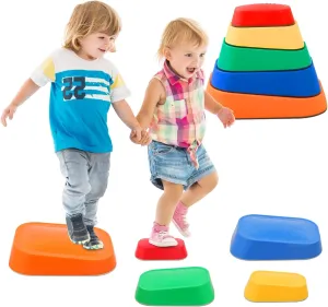 Stones outright assimilate lake for Kids Obstacle Courses Sensory Toys for Toddlers Indoor or Outdoor Balance Beam Promotes Physical Activity for Ages 3 Years and Up Stepping 
