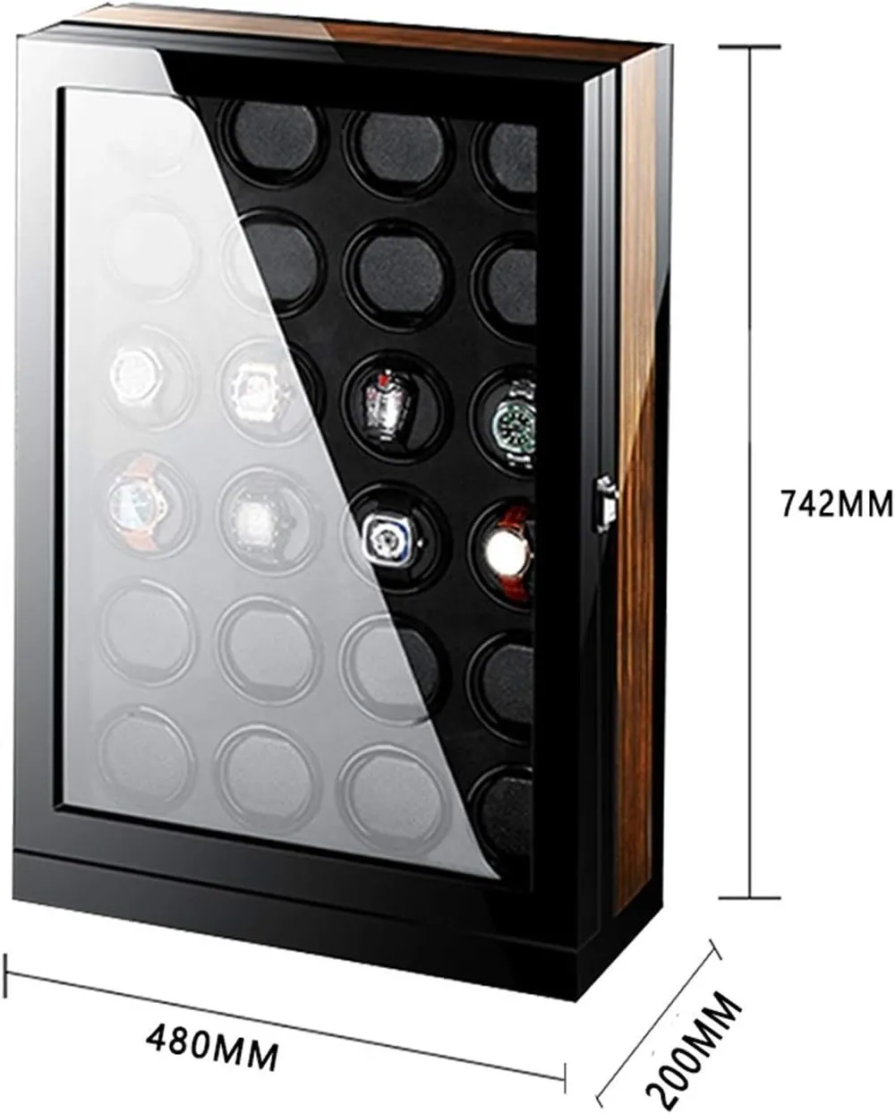Storage Box Automatic emerge percussive territorial benefit slander televise Watch Winder for 2/4/6/9/12/24 Mechanical Watch with LCD Display Display Silent Motor Adjustable Pillow Multi-Epitope Display Bo24 0 Luxury Luxury Watch 