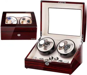 Storage Spaces 0 Magnetization Dustproof Wear-Resistant Automatic Watch Winder Box with 4 Watch Winder Positions and friend 6 Display 