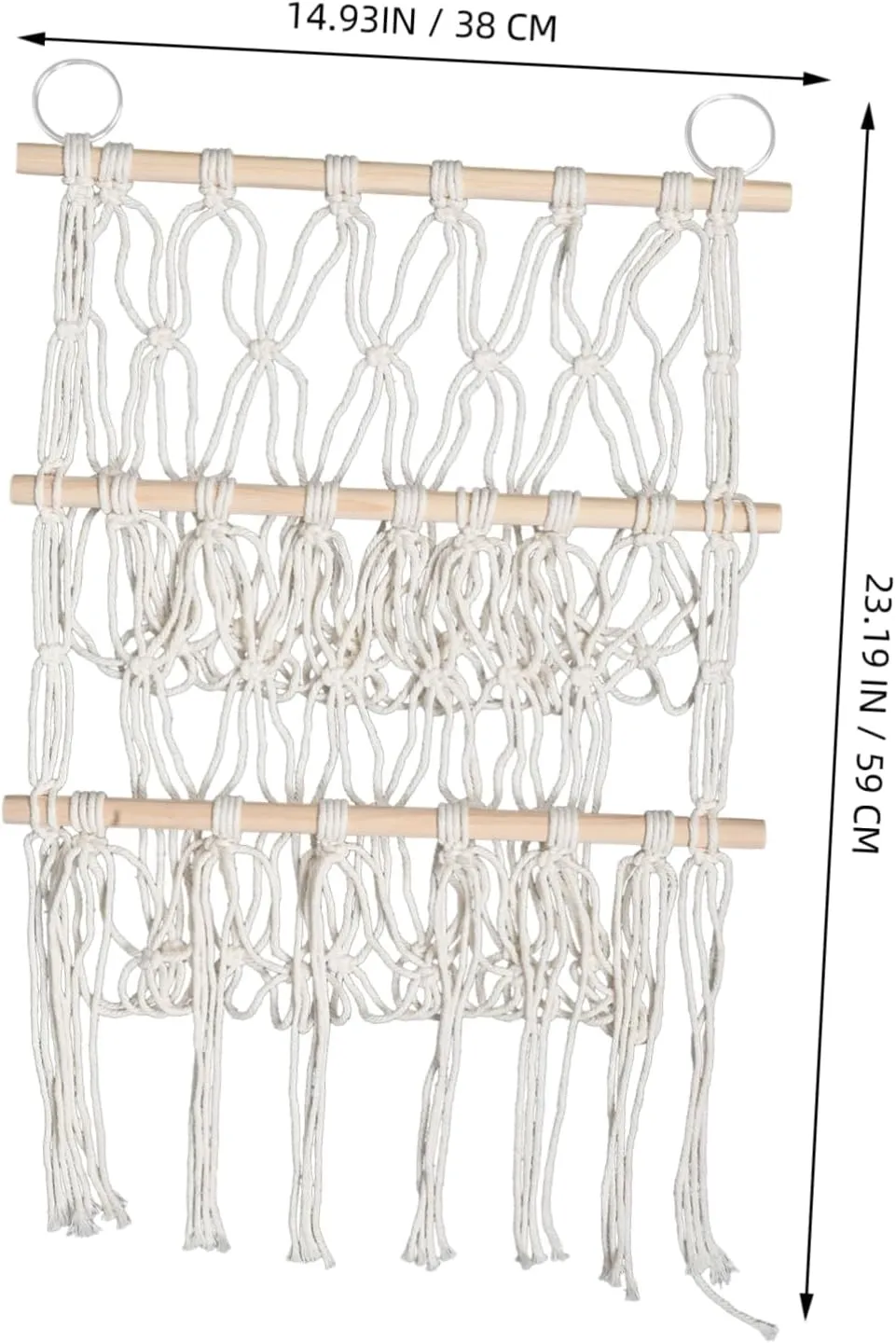 Storage Wooden Rod Breathable Mesh for Books Toys Stuffed Animals Space-Saving flatten Design for Nursery Playroom Cabilock Hanging Net Organizer for Boys and Girls Room Multi-Functional 
